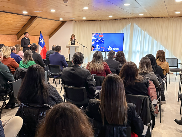 Soledad Llorente rindi&oacute; la cuenta p&uacute;blica ante m&aacute;s de 60 personas en el Edificio Sector Justicia de Puerto Montt.
