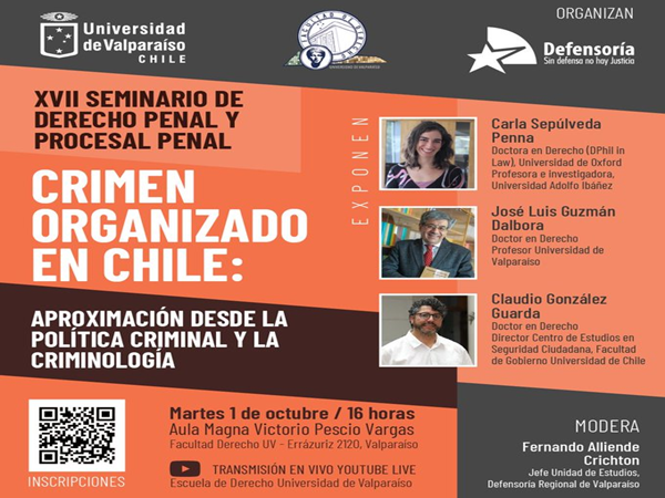 Expondr&aacute;n los doctores en derecho Carla Sep&uacute;lveda, Jos&eacute; Luis Guzm&aacute;n y Claudio Gonz&aacute;lez.