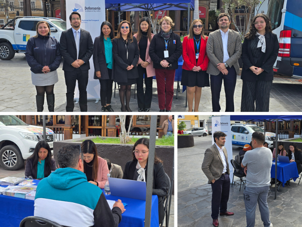 El equipo de la Defensor&iacute;a Regional ofreci&oacute; orientaci&oacute;n en terreno a las y los vecinos.