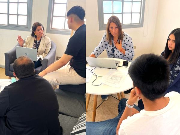 El equipo de defensa p&uacute;blica juvenil durante la atenci&oacute;n a los j&oacute;venes infractores de ley.