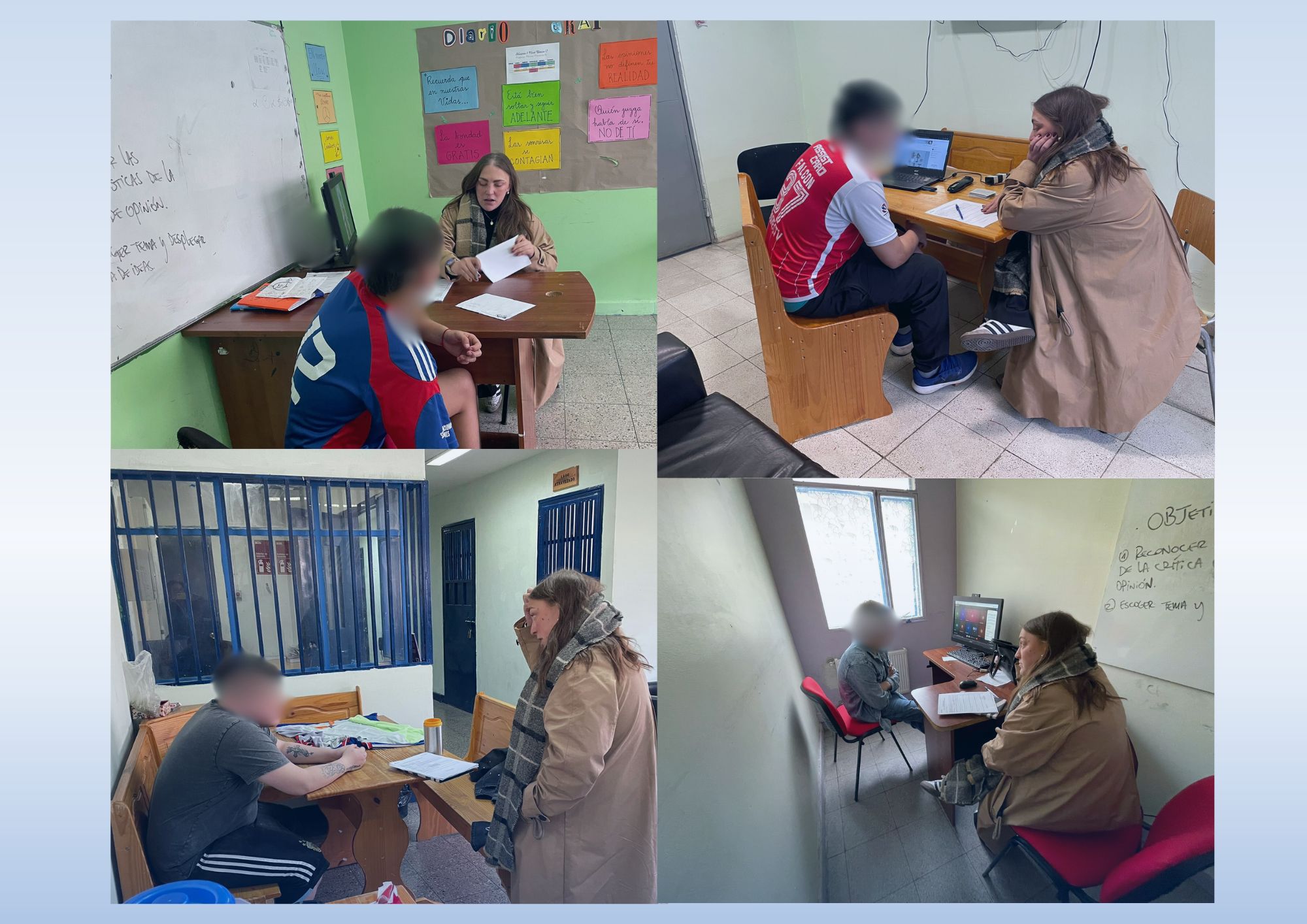 La actividad se organiz&oacute; en di&aacute;logos individuales, para generar mayor privacidad y cercan&iacute;a con los j&oacute;venes.